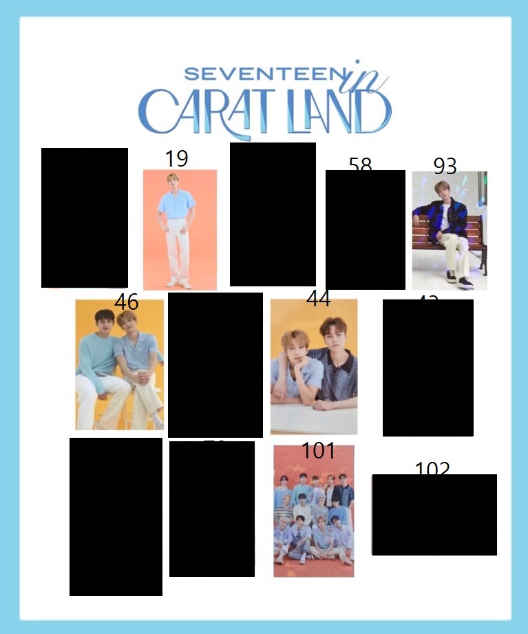 pledistrade's tweet photo. 세븐틴 캐랜 트레카 교환
저 : 왼쪽 사진
1(4), 5(4), 7(9), 9(3), 11, 12(4), 13(6), 27(3), 35, 36, 54(2), 56(8), 62(2), 66(4), 69, 72(6), 77(4), 86(2), 94

님 : 오른쪽 사진
19, 44, 46, 93, 101

옾채로 연락주세요.
#세븐틴 #트레카 #캐랜트레카 #트레카교환
https://t.co/WYfWEWmBAh https://t.co/SsuGll4Ezf