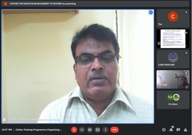 CentreAti's tweet photo. Centre for Disaster Management  conducted two day online training on 'Mainstreaming Flood and Drought Resilience: Planning and Practices for Drought and Flood Affected Districts’ from 03.08.2021 to 04.08.2021. 

#VManjulaIAS #AdministrativeTrainingInstitute #training https://t.co/BFJGjBMY0q