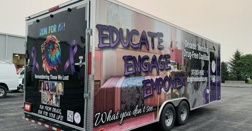 tkographix's tweet image. We are proud to have partnered with Decatur Township Drug Free Coalition on this project. Look for this trailer out on the roads soon and check out their very important mission on @wrtv #tkographix #trailerwraps #vehiclewraps