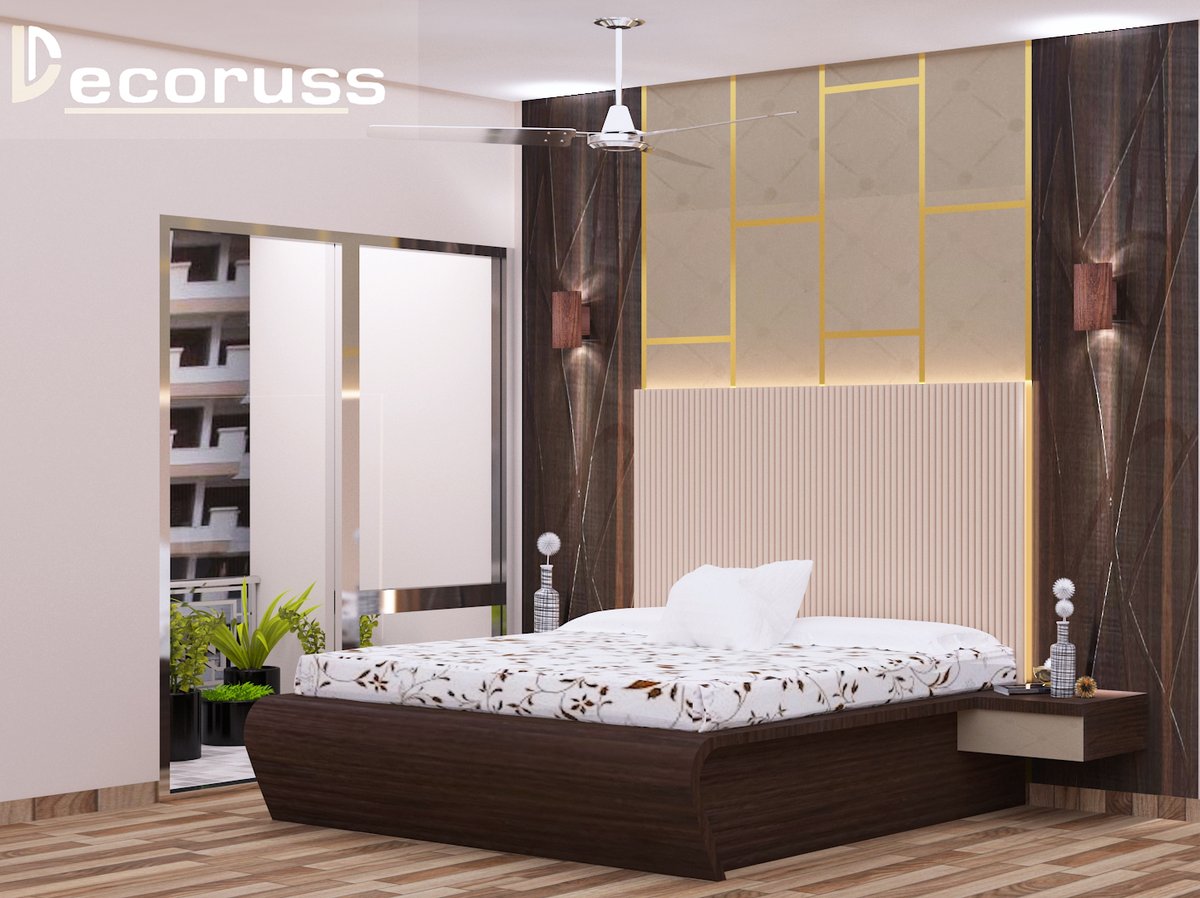 Latest Lcd panel design for bedroom, modern Indian style bed with bed back  panel and with modern dressing table design for bedroom designed by  Decoruss. https://t.co/WlHCVHbmLS #interiordesigner #decoruss  #lcdpaneldesign #bedroominterior ..., image size:1200x898