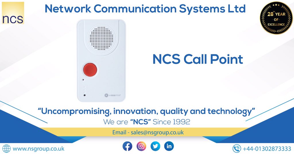NetworkCommsLtd's tweet photo. @NetworkCommsLtd is an independent manufacturers & service providers in Doncaster,UK.
#Callpoint This device is waterproof (IP44 certified) & provides high voice quality remotely from up to 3 metres away.
https://t.co/H8wWuW9jad
#ncs #uk #doncaster #telecare #telehealth https://t.co/Zo2Gl7F2xx