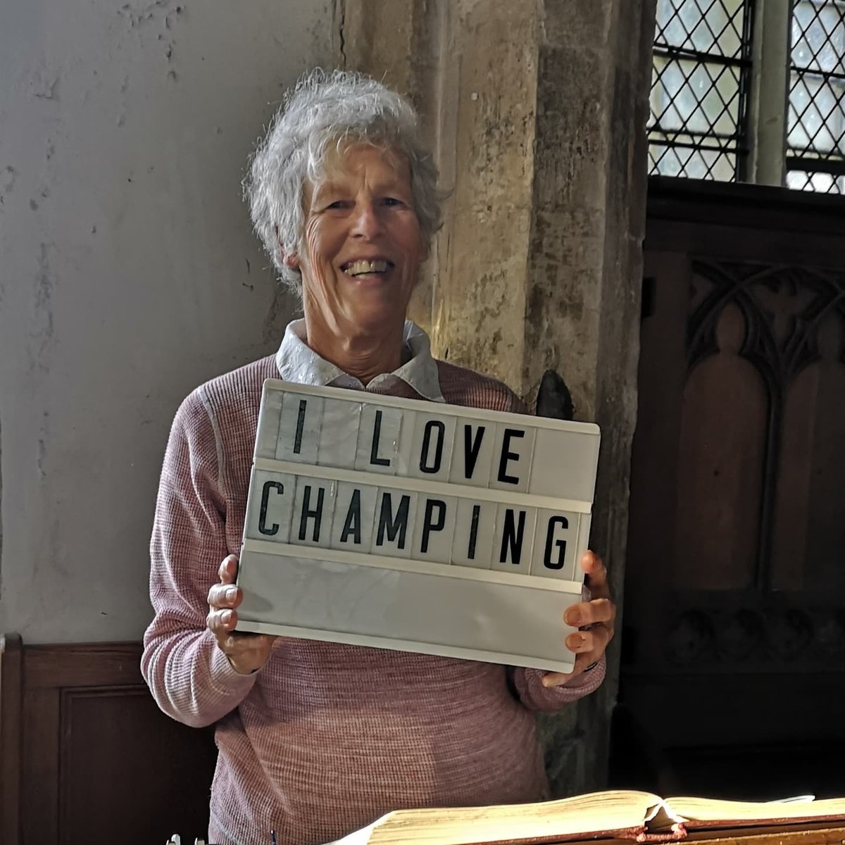 RachelElvidge's tweet photo. My 77 year old mum loved her night @ChurchCamping at #Fordwich. What a great experience! https://t.co/0DZAnrSJRI