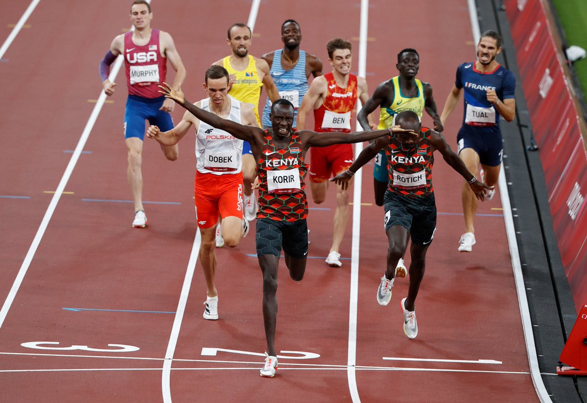 RailaOdinga's tweet photo. Yes. What a tactical run and strong finish, congratulations Emmanuel Korir on winning the 800m Olympic Gold Medal and Ferguson Rotich on taking the Silver Medal. 

The Entire Nation is proud of you both. 

Well in! https://t.co/yflaCEkRVr