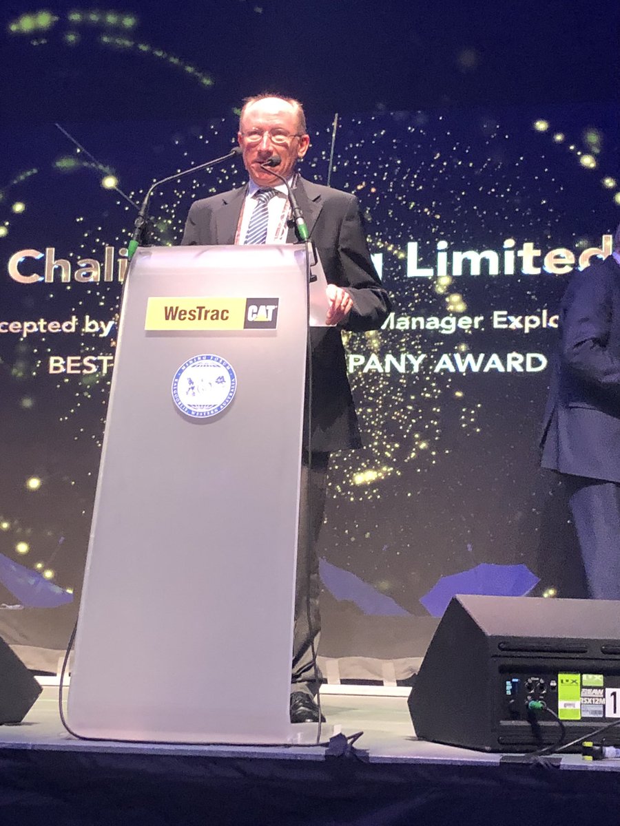 What an honour! Chalice is humbled to receive the <a href="/diggersndealers/">Diggers & Dealers Mining Forum</a> ‘Best Emerging Company Award’ 2021. Dr Kevin Frost, GM Exploration, seen here collecting the award on behalf of the Chalice team. A very big thank you to the #diggersndealers group. #JulimarProject