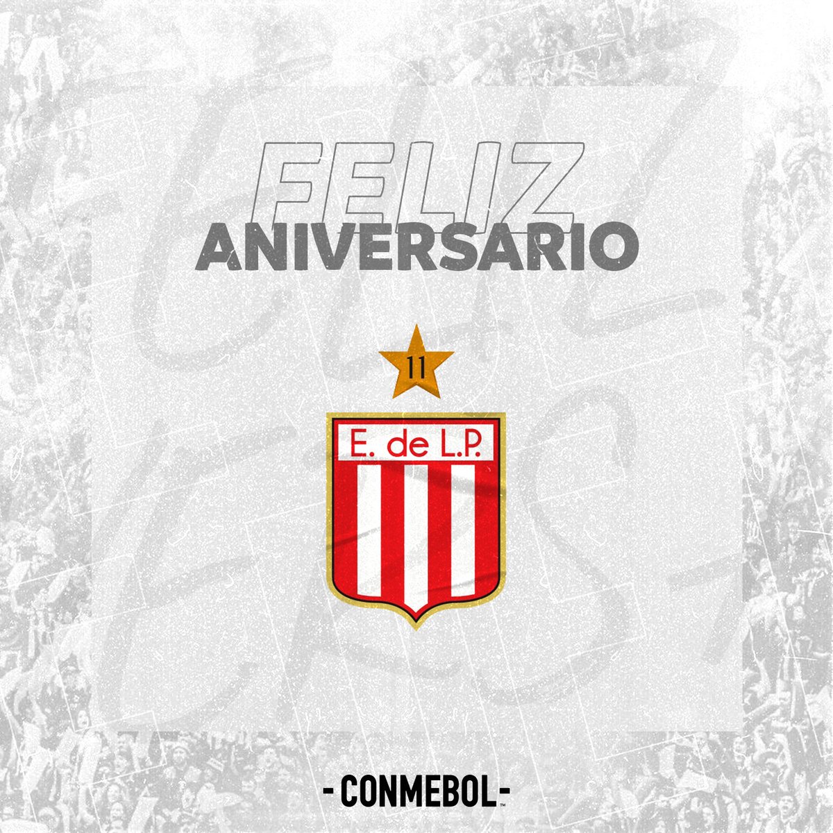 CONMEBOL's tweet photo. 🏆 Levantaron cuatro veces la CONMEBOL @Libertadores y se consagraron campeones del mundo en 1️⃣9️⃣6️⃣8️⃣ 🙌🏼 

El día de hoy cumplen 1️⃣1️⃣6️⃣ años de historia 🔴⚪ 👏🏼

 ¡Feliz aniversario @EdelpOficial! 🎂 🇦🇷 https://t.co/G5t280Y64k