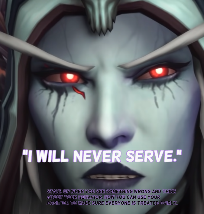 My first direct WoW post in a while... 👋

Not a fan of the Sylvanas storyline, but her recent path has helped me contextualize my feelings throughout these times. 

Still enjoying other games for now. 

#ActiBlizzWalkout 💙