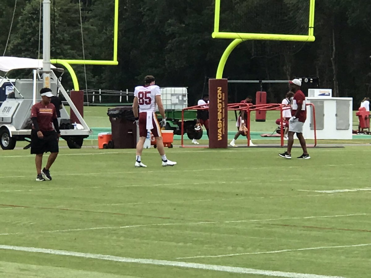 Mitch_Tischler's tweet image. Day three in Ashburn and the first player out to the field … drumroll … Nick Guggemos #WashingtonFootball