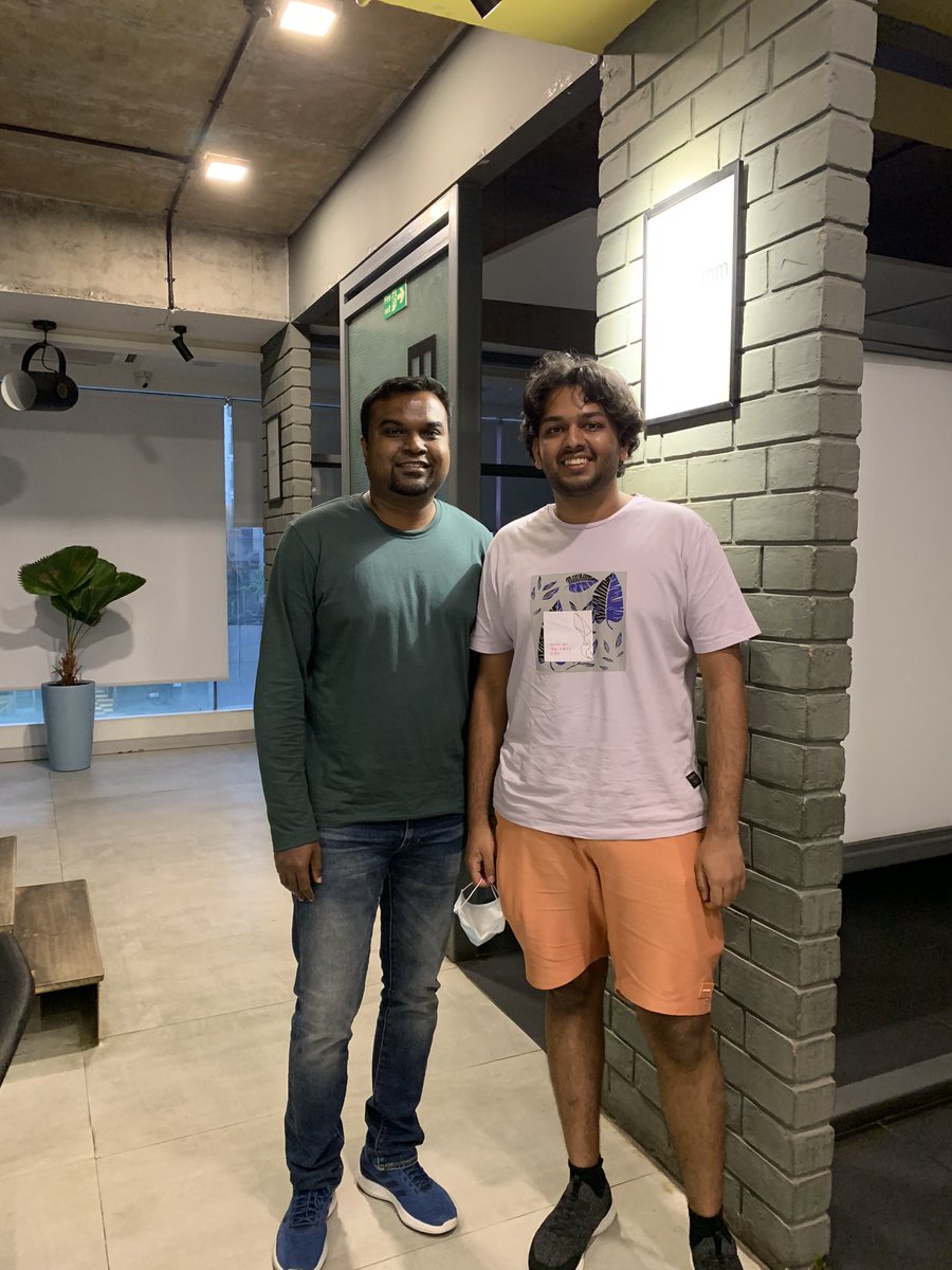 Berty Thomas (@bertythomas) on Twitter photo 3 months after we got together to work on the vaccination alerts, we finally got to meet each other in person!
That’s me (left) and <a href="/BloreVaccine/">Bangalore Vaccine Updater</a> (Chandra)
Missing another partner in crime <a href="/suchdeep/">Suchdeep Juneja</a> 😬 3 months after we got together to work on the vaccination alerts, we finally got to meet each other in person!
That’s me (left) and <a href="/BloreVaccine/">Bangalore Vaccine Updater</a> (Chandra)
Missing another partner in crime <a href="/suchdeep/">Suchdeep Juneja</a> 😬