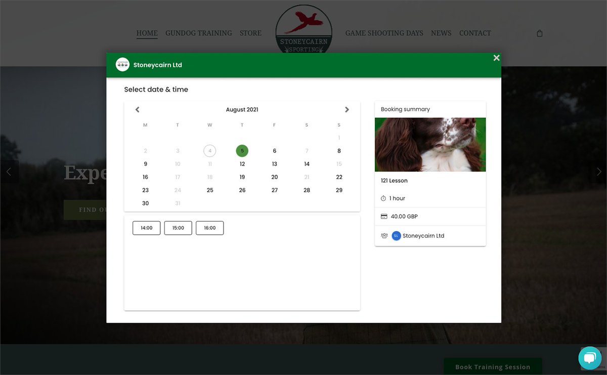 You can now book training with Stoneycairn Gundogs online. 

Simply visit our website below and use our Book Training Session tab. You can choose a date, training, duration and pay.

stoneycairn.com/gundog-trainin…  

Call us on; 01302 496 970
Email; info@stoneycairn.com

#stoneycairn