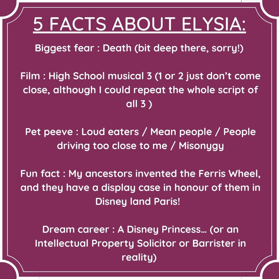 SolentLawSoc's tweet photo. Hi guys, I’m Elysia!

I’m the Vice-President of the Law Society, and I am so so excited to have this position to help to make sure this year is the best we can make it! 1/6 https://t.co/KSxza1iGAH