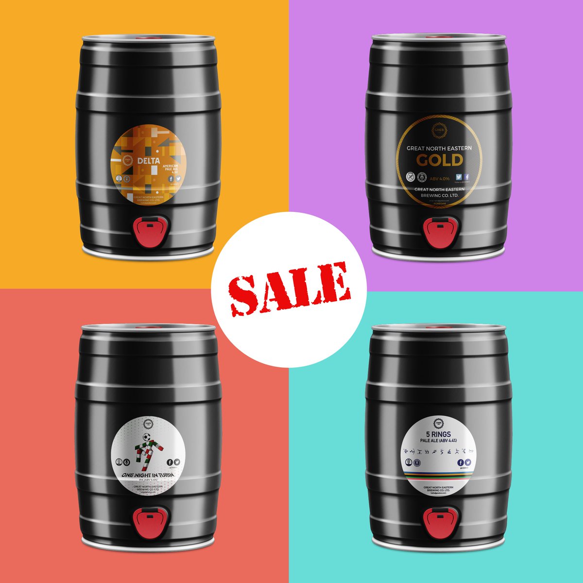 💥💥💥FLASH SALE💥💥💥 £20 MINIKEGS AND CASKS - COLLECTION ONLY Offer ends Friday at close. Choose from: DELTA APA (4.5%) - KEG GNEB GOLD (4.0%) - CASK ONE NIGHT IN TURIN (4.4%) - CASK 5 RINGS (4.4%) - CASK GNEBCO, Contract House, Wellington Road, Dunston, Gateshead