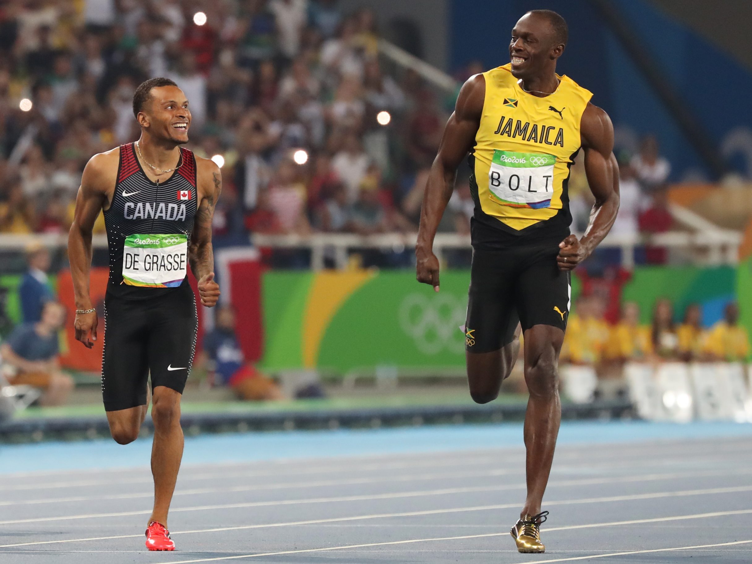 The Olympic Games on Twitter to the 200m club, Andre de