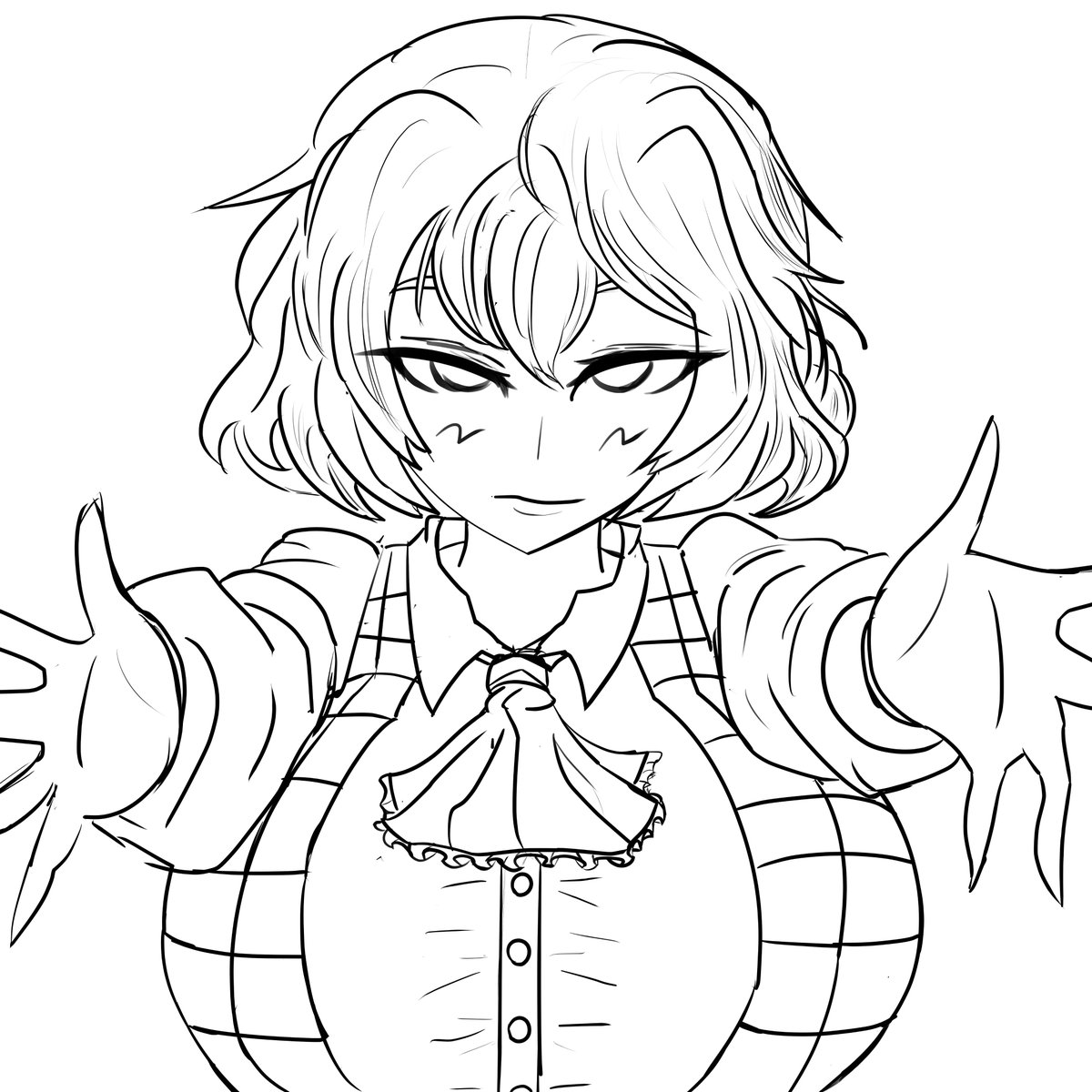 六二七 8巡目線画完成 出来るだけ丁寧に塗るぞー 3ヶ月上達法 3ヶ月でさいとうなおきを倒す 東方 風見幽香 イラスト夏合宿