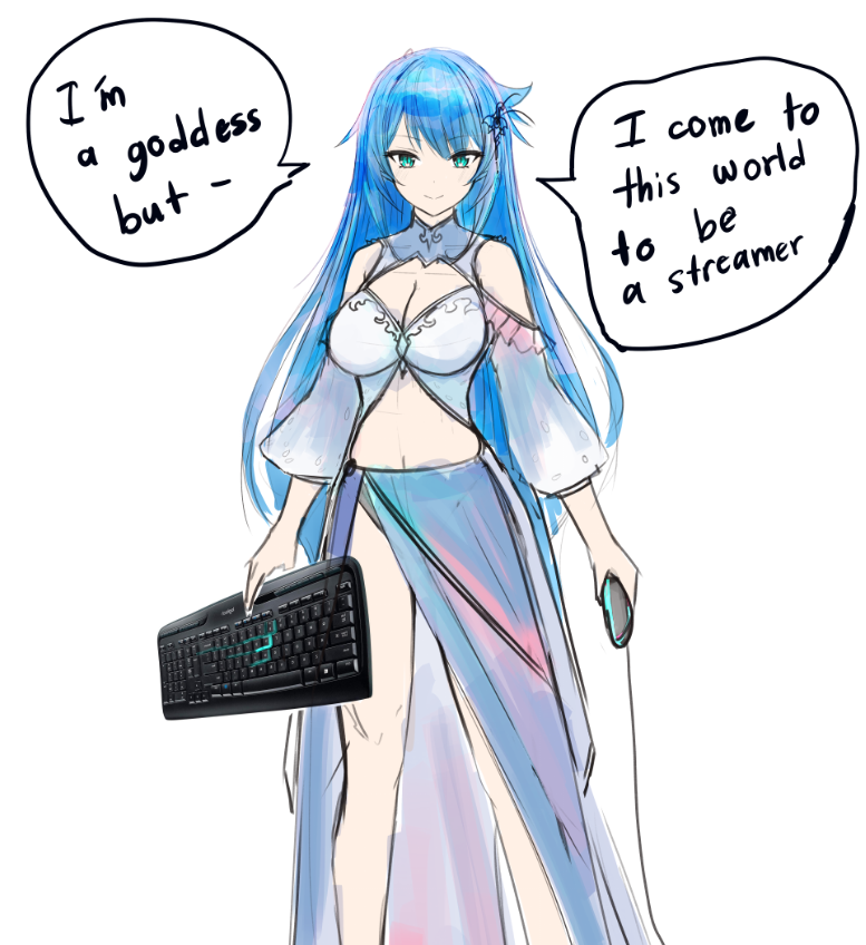 i can imagine a higher being came to Earth with a keyboard to stream

ps: daughter tba 