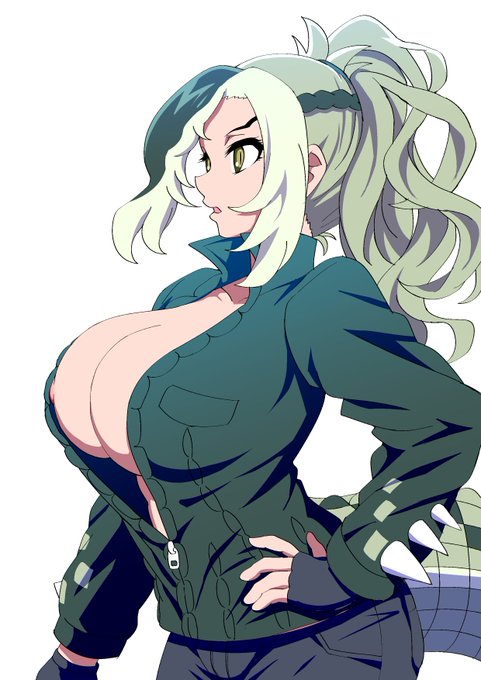 乳首チラに気付かないイリエワニさん 