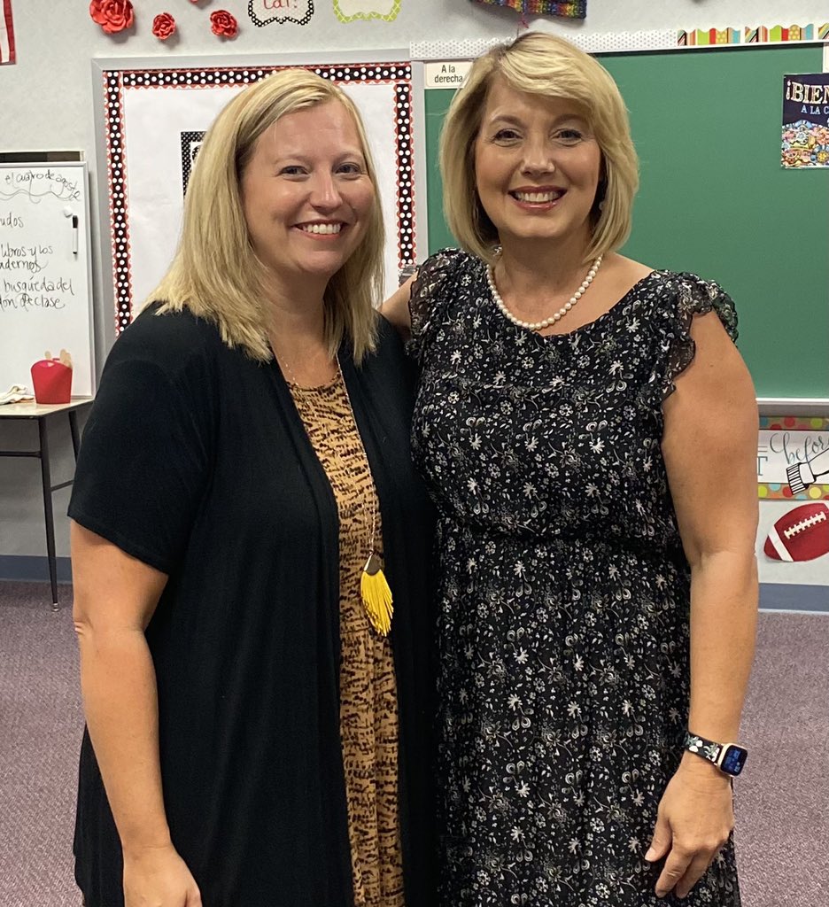_ShawnChurchill's tweet photo. Life is full circle when you are teaching with your first year Spanish teacher, Mrs. Mary May! The one who inspired me to be a Spanish teacher! 🎉 https://t.co/M60jKkkzpo