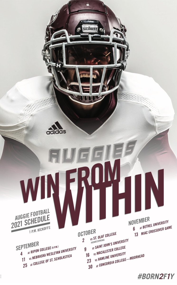 Augsburg_FB's tweet photo. I hope you are ready… because we are! 2021 game schedule! #WinFromWithin #Born2F1y https://t.co/SjpI1itFgc