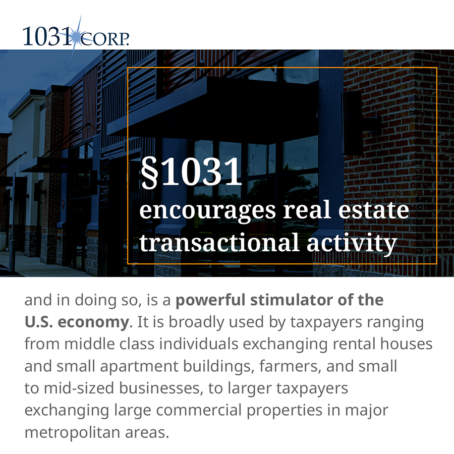 1031CORP's tweet photo. 1031 exchanges are a powerful stimulator of the U.S. economy! #1031exchange #likekind #realestate #investing #1031buildsamerica https://t.co/cIrgMEFJ1o