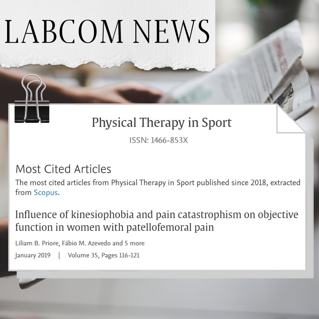BrazilianPFPRG's tweet photo. 🚨LABCOM NEWS🚨

The article published by our PhD student @LiliamPriore was among the most cited of Physical Therapy in Sport since 2018 👏👏 https://t.co/0bGULmBZI1