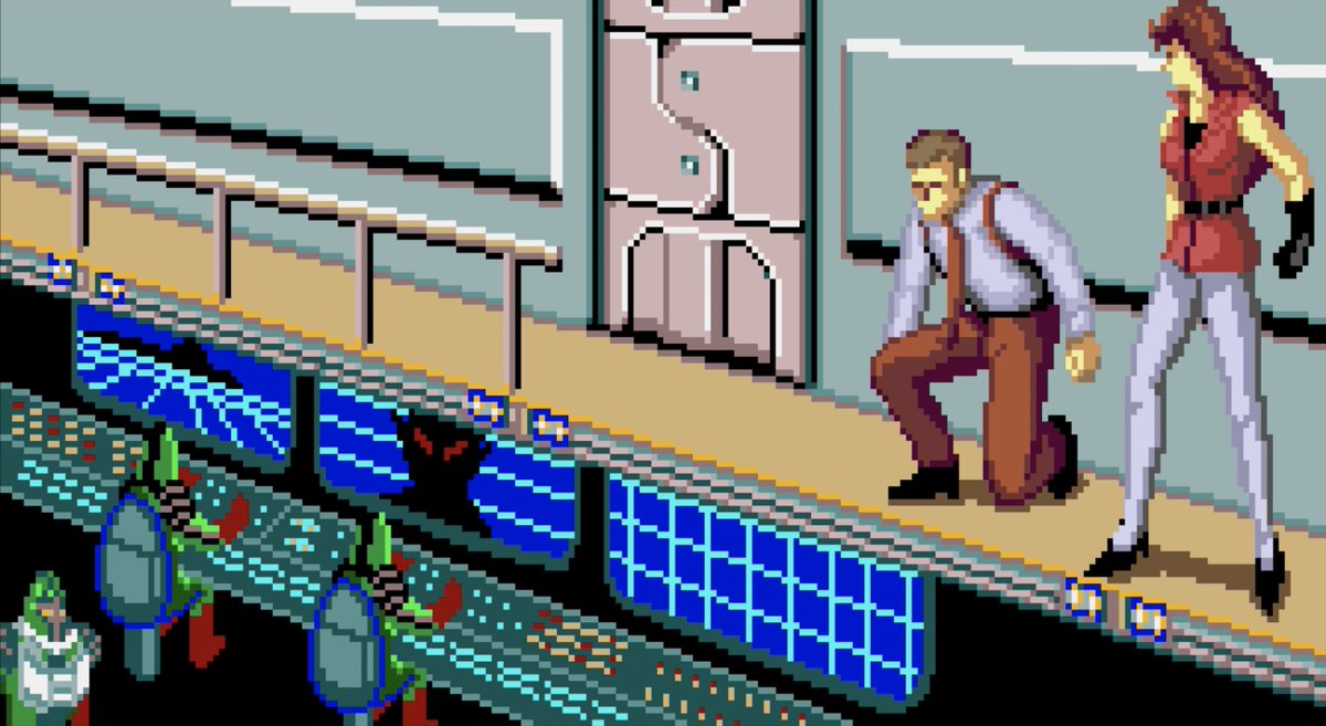 drgd_retro's tweet photo. Having made our way to Egypt it was only right to share some more beautiful pixel art that we are blessed with between missions! #retrogaming #genesis #megadrive #rollingthunder2 https://t.co/T1koktHqem