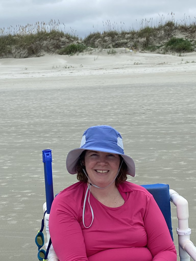 mmestallard's tweet photo. Today is my one year #strokeversary. So I celebrated my survival on the beach. I’ve spent the past year working to regain what my brain bleed stole from me. My life may never feel normal again, but it’s so much better than it was last August. #strokesurvivor. https://t.co/33BuIGgP64