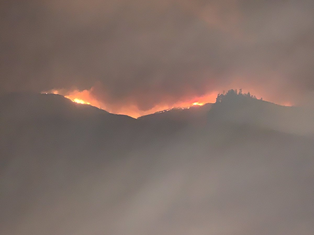 Kavaklıdere-Menteşe’de başlayan yangın, Göktepe Dağı’nı aşarak Bayır-Yumaklı ve Kozağaç mahallerine doğru ilerliyor. Mahalleler boşaltılıyor. İnanılmaz büyük bir yangın. Adeta bütün dağ yanıyor. Bölge sık ve gür ormanla kaplı. Hava desteği gerekiyor. #MuğlaYANIYOR