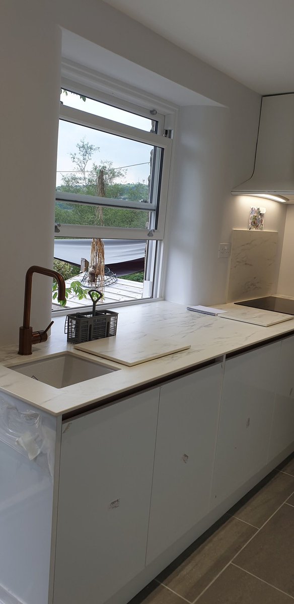 Kitchen finished in Calm Clouds to the delight of our customer over in Broadbottom.