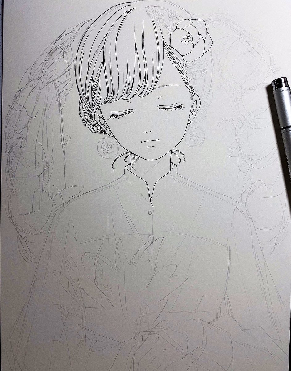 絵描くスピードが早いって言って頂けるのは下書き の時間を大幅にカットしているからだ とあるお茶 Comitia さ05b 11月5日 大阪個展の漫画