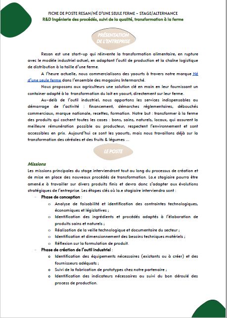 JacheteFermier's tweet photo. Nous sommes à la recherche de 2 stagiaires/ https://t.co/QuenAKLz2b pour renforcer nos équipes et participer à notre développement.
Un poste en R&amp;D Ingénierie des procédés aux côtés de @virginfaure
Un poste en Marketing &amp; Communication.
Plus d'infos : https://t.co/o2myL2gxGa https://t.co/d0YUKRLrxp