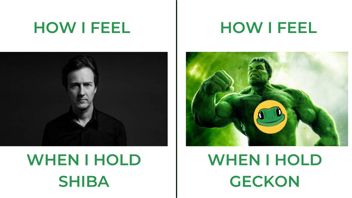GeckonFinance's tweet photo. How do you feel today? 🚀

#GECKON #crypto #cryptocurrency #cryptoworld #memecoin #NotYourBasicMemeToken #hulk
#pumpitup #SHIBARMY #shibainu https://t.co/E7LwlhAblG