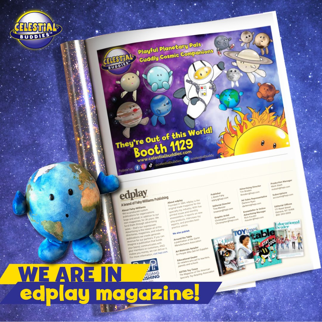CelestialBuddy's tweet photo. The Buddies were spotted floating around in the July issue of EdPlay Magazine! #EdPlay Magazine!
sales@celestialbuddies.com
https://t.co/l2gay3DjaC https://t.co/Hz0l7obOG0