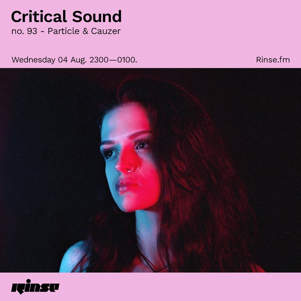 CriticalMusic's tweet image. Tonight it’s #CriticalSound on @RinseFM 📡📻

Tune in from 11pm (GMT) to hear @alexparticle &amp;amp; @cauzeruk in the mix.

🎧 rinse.fm