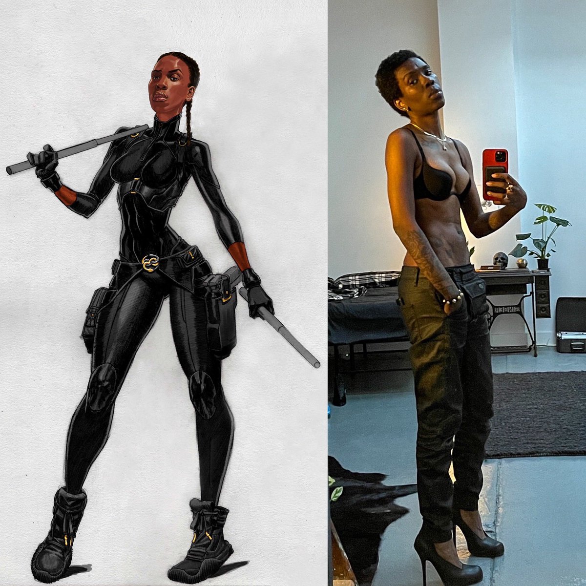 Starting on my 1st screenplay today. 🥳 inspired by the women in <a href="/TCEhollywood/">thischangeseverythinghollywood</a> and all the black women directors whose work has fed me over the years. Gotta adapt my graphic novel to live-action, while I’m fit enough to play myself AND do my own stunts. 😅 #nfts on the way! 🦾⚡️