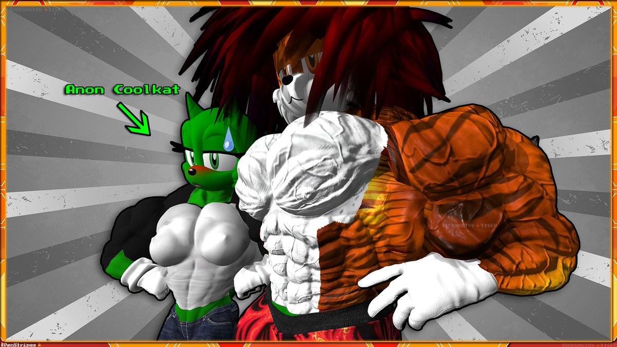 excybertiger's tweet photo. #ChestMeme

Here's some #PenStripes artwork from my ST #vtuber account for you guys~ Finally can show off my #anon characters/fans known as "#Coolkats" that come in 4 different looks and probably different sizes too heh.

#muscles #fbb #flex #tiger #sonic #oc https://t.co/ooAYp6Ak8g