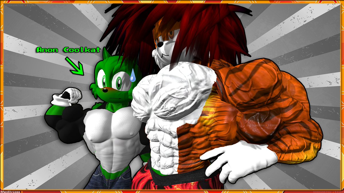 excybertiger's tweet photo. #ChestMeme

Here's some #PenStripes artwork from my ST #vtuber account for you guys~ Finally can show off my #anon characters/fans known as "#Coolkats" that come in 4 different looks and probably different sizes too heh.

#muscles #fbb #flex #tiger #sonic #oc https://t.co/ooAYp6Ak8g