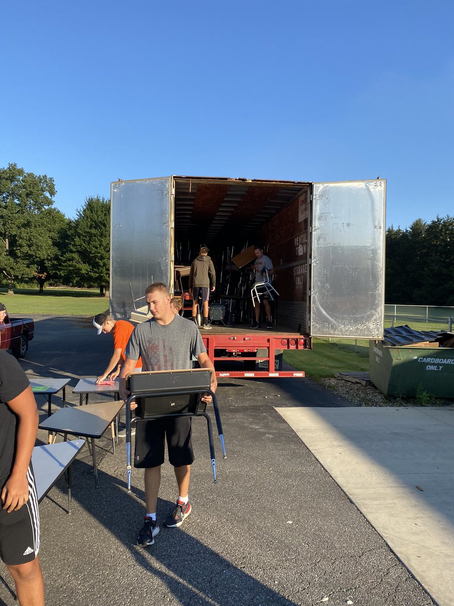 Huge shoutout to the Ashland HS Football team, their coaching staff, and the Ashland CS Maintenance Staff for helping at Edison Elementary today.  We owe you big time!  Thanks for all you do and Go Arrows! #weareashlandarrows