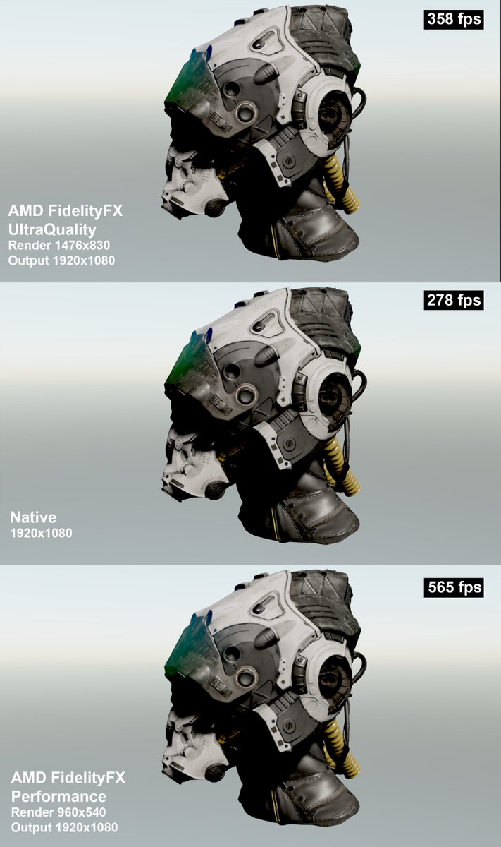 jorge_magic's tweet image. We are working to integrate AMD #FidelityFX in the next #WaveEngine release. FidelityFX allows you to render complex scenes in FullHD or 4K with a good performance. In this case, I tested FidelityFX with FullHD 1920X1080 output resolution in an Nvidia RTX 2060. #gamedev