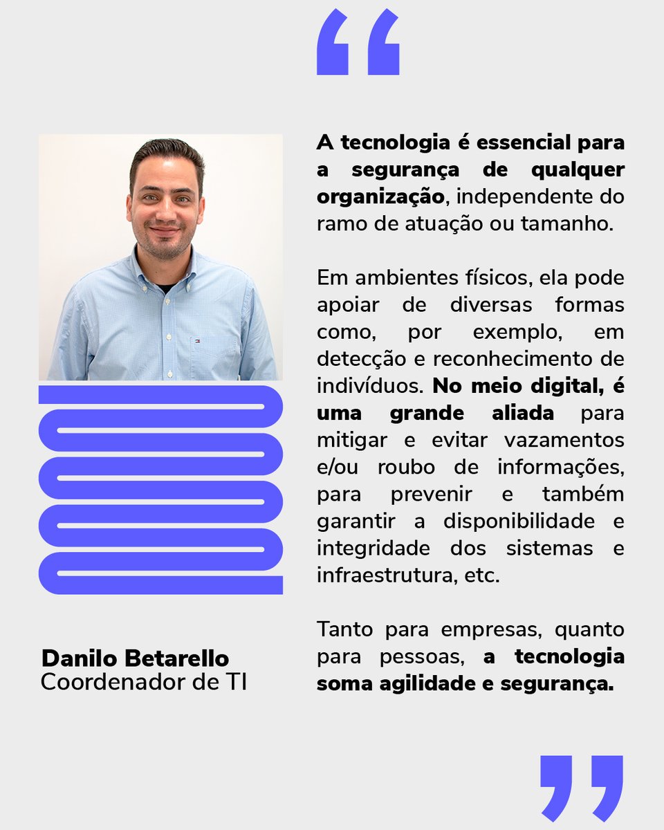 softplanonline's tweet photo. A tecnologia tem se mostrado cada vez mais importante para a garantia da segurança das pessoas e das organizações.
O #softplayer Danilo Betarello é Coordenador de TI e citou algumas das muitas formas que temos de nos protegermos usando soluções digitais. https://t.co/9D0GxX4tEH