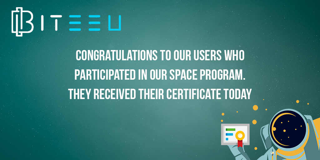 Congratulations! 

#Biteeu #spacebiteeu #certificate #space #datastorage