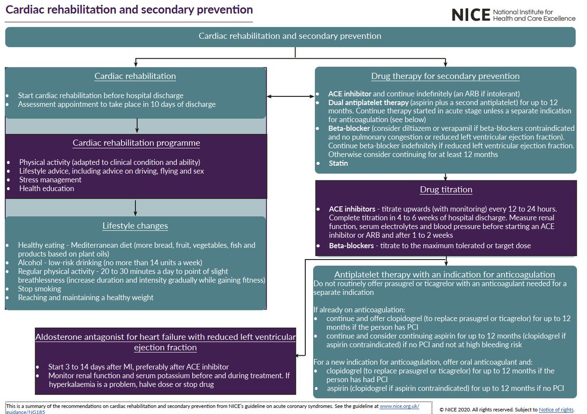 Nice visual summary of CR &amp; secondary prevention recommendations by NICE