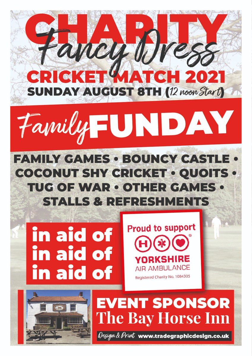 There isn’t long to go until Sunday when we host our family fun day to raise money for <a href="/YorkshireAirAmb/">Yorkshire Air Ambulance</a>