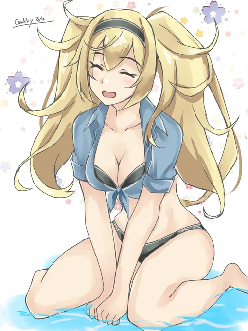 #艦これ版真剣お絵描き60分一本勝負_20210804
#艦これ版深夜の真剣お絵描き60分一本勝負 
ベーイ 