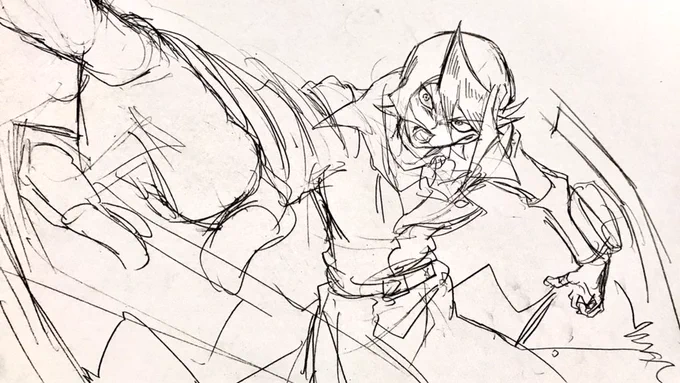 深夜の殴り描き黒咲さん 