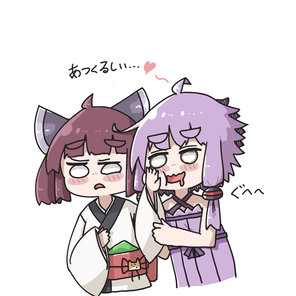 東北きりたん ,結月ゆかり 「夏場のゆかきり 」|毛玉猫🍄＠Skeb募集中のイラスト