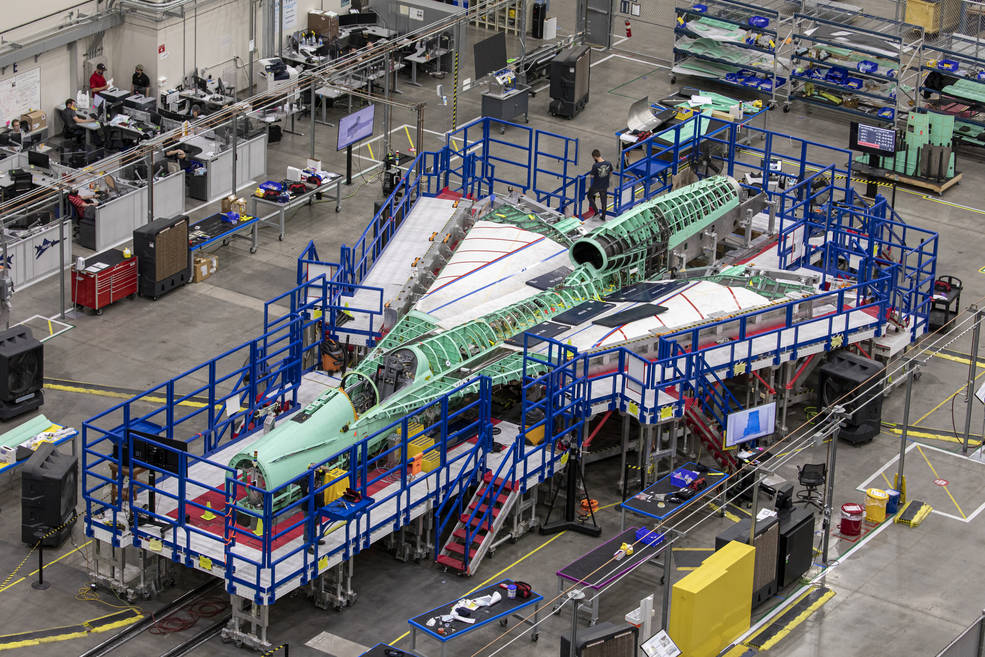 The X-59 Quiet SuperSonic Technology aircraft is starting to resemble an actual aircraft! The team has been hard at work assembling the fuselage, wing and tail. ✈️ 

Learn more about the assembly of the aircraft and the plans for the first flight: go.nasa.gov/37hL9dj