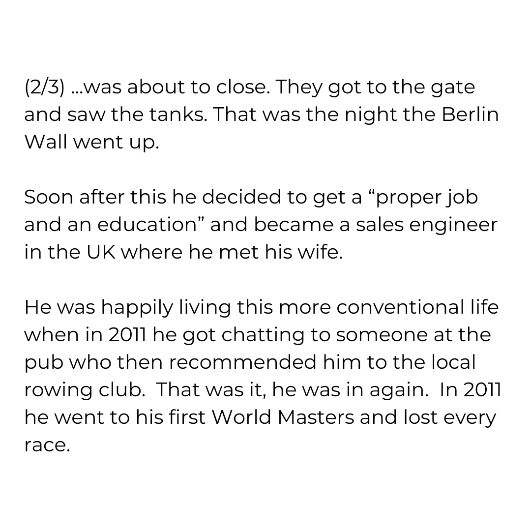 (2/3) #TheirTime Klaus's story:
In 1961 things changed. Klauss was competing in Berlin when there came a knock on the door and he and his teammates were told to get out quickly as the border between East and West Germany...

<a href="/LauraPagePhoto/">LauraPagePhotography</a> #STOPageism hubs.ly/H0TH0wh0