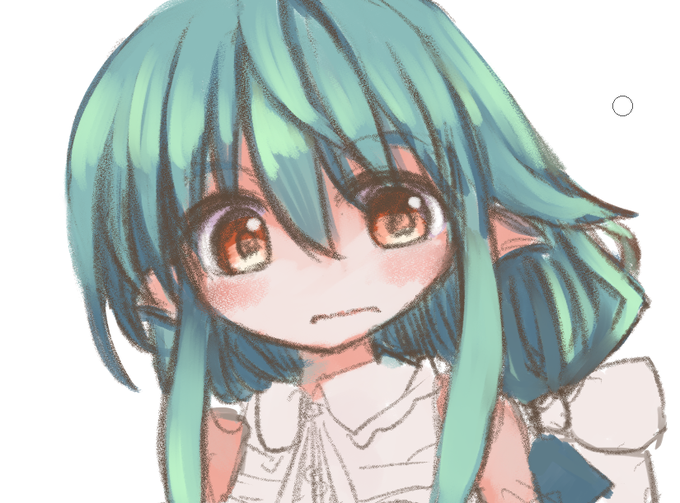 クリスタお試し中…の、何かを気にしてるかんじのメルジーネさん(とちゅう) 