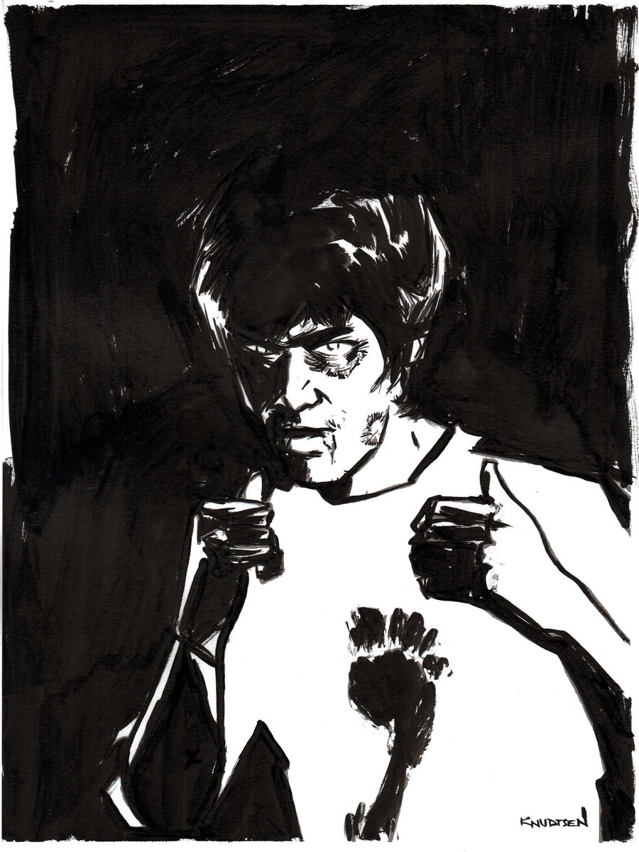 August is #brucelee month for #battleofthesketches with @epicprops @glennurieta @andymacdeez @thebernardchang @seanchenart , starting with #gameofdeath . Whose final fight scene I may have watched a couple of times this morning.