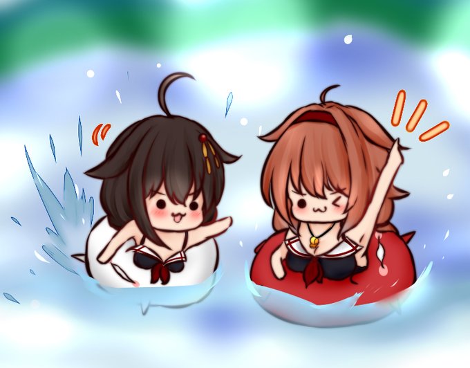 みずあびしぐつゆ #艦これ #白露(艦隊これくしょん) #時雨(艦隊これくしょん) #しぐつゆ https://t.co/S4ZTYLKVqM 