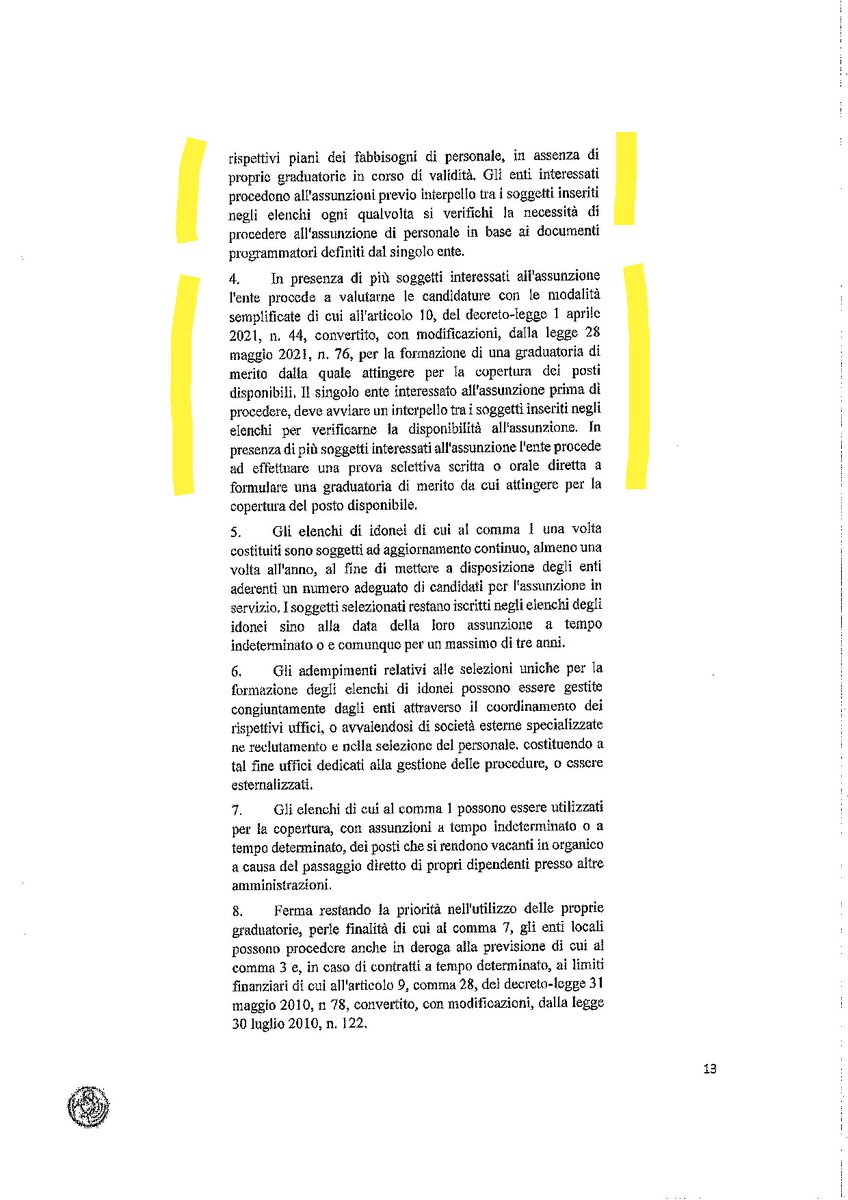 ComitatoPa's tweet photo. Dal combinato degli artt. 1 e 3 bis del DL 80/21 come emendato emerge che i concorsi negli enti locali diventano procedure ristrette riservate a pochi. E l'art. 97 cost? #ugualiallapartenza @renatobrunetta @comuni_anci @federicadieni @ValeriaValente_ @GiovanniPaglia @Quirinale https://t.co/O9WHGRbYaV